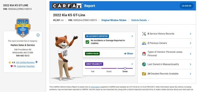 2022 Kia K5 GT-Line Webster MA