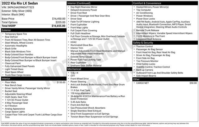 2022 Kia Rio LX Raleigh NC