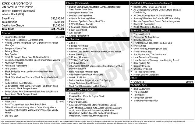 2022 Kia Sorento S Raleigh NC