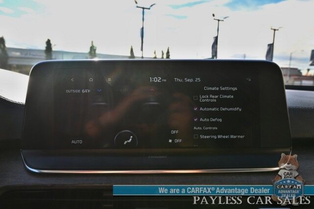 2022 Kia Telluride EX / AWD / Nightfall & Premium Pkg / Auto Start / Heated & Cooled Leather Seats / Heated Steering / Sunroof / NAV / Adaptive Cruise / Lane Depart & Blind Spot / Rear Captain Chairs / 3rd Row / Seats 7 / Tow Pkg / 1-Owner Anchorage AK