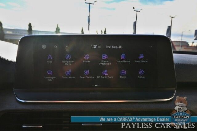 2022 Kia Telluride EX / AWD / Nightfall & Premium Pkg / Auto Start / Heated & Cooled Leather Seats / Heated Steering / Sunroof / NAV / Adaptive Cruise / Lane Depart & Blind Spot / Rear Captain Chairs / 3rd Row / Seats 7 / Tow Pkg / 1-Owner Anchorage AK