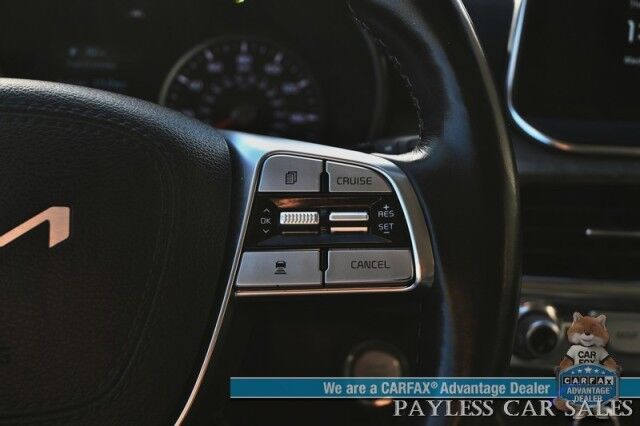 2022 Kia Telluride EX / AWD / Nightfall & Premium Pkg / Auto Start / Heated & Cooled Leather Seats / Heated Steering / Sunroof / NAV / Adaptive Cruise / Lane Depart & Blind Spot / Rear Captain Chairs / 3rd Row / Seats 7 / Tow Pkg / 1-Owner Anchorage AK