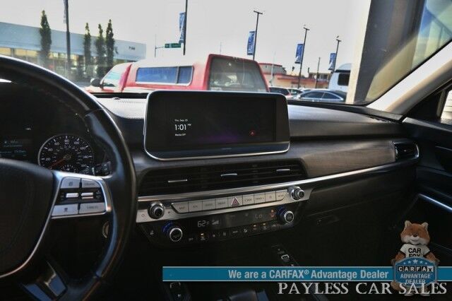 2022 Kia Telluride EX / AWD / Nightfall & Premium Pkg / Auto Start / Heated & Cooled Leather Seats / Heated Steering / Sunroof / NAV / Adaptive Cruise / Lane Depart & Blind Spot / Rear Captain Chairs / 3rd Row / Seats 7 / Tow Pkg / 1-Owner Anchorage AK