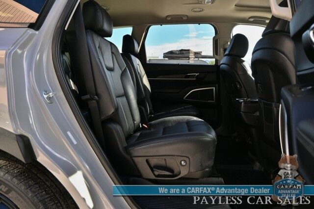 2022 Kia Telluride EX / AWD / Nightfall & Premium Pkg / Auto Start / Heated & Cooled Leather Seats / Heated Steering / Sunroof / NAV / Adaptive Cruise / Lane Depart & Blind Spot / Rear Captain Chairs / 3rd Row / Seats 7 / Tow Pkg / 1-Owner Anchorage AK