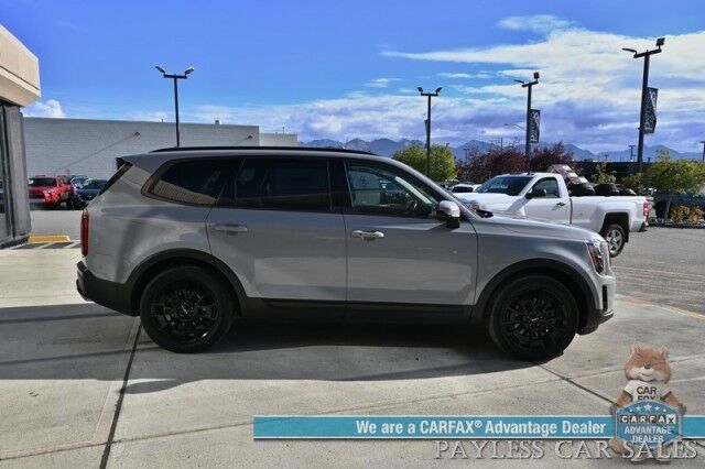 2022 Kia Telluride EX / AWD / Nightfall & Premium Pkg / Auto Start / Heated & Cooled Leather Seats / Heated Steering / Sunroof / NAV / Adaptive Cruise / Lane Depart & Blind Spot / Rear Captain Chairs / 3rd Row / Seats 7 / Tow Pkg / 1-Owner Anchorage AK