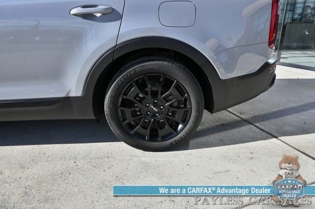 2022 Kia Telluride EX / AWD / Nightfall & Premium Pkg / Auto Start / Heated & Cooled Leather Seats / Heated Steering / Sunroof / NAV / Adaptive Cruise / Lane Depart & Blind Spot / Rear Captain Chairs / 3rd Row / Seats 7 / Tow Pkg / 1-Owner Anchorage AK