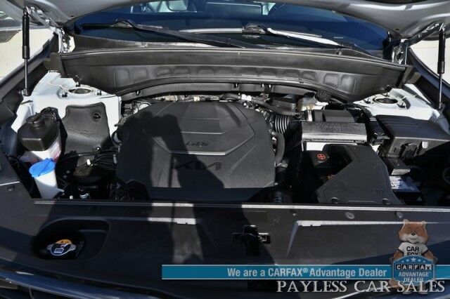 2022 Kia Telluride EX / AWD / Nightfall & Premium Pkg / Auto Start / Heated & Cooled Leather Seats / Heated Steering / Sunroof / NAV / Adaptive Cruise / Lane Depart & Blind Spot / Rear Captain Chairs / 3rd Row / Seats 7 / Tow Pkg / 1-Owner Anchorage AK
