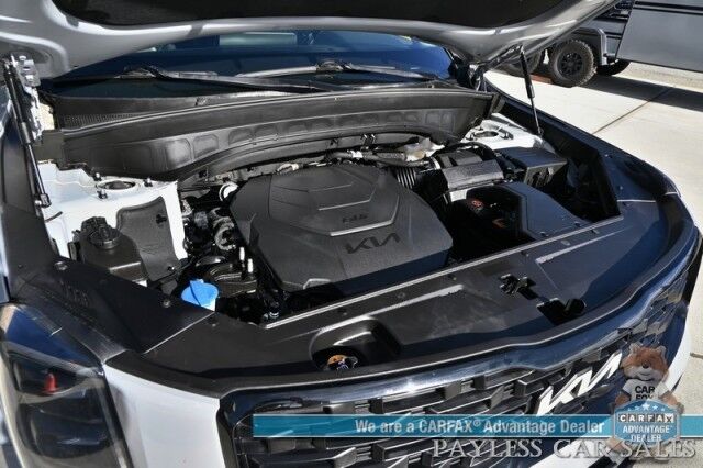 2022 Kia Telluride EX / AWD / Nightfall & Premium Pkg / Auto Start / Heated & Cooled Leather Seats / Heated Steering / Sunroof / NAV / Adaptive Cruise / Lane Depart & Blind Spot / Rear Captain Chairs / 3rd Row / Seats 7 / Tow Pkg / 1-Owner Anchorage AK