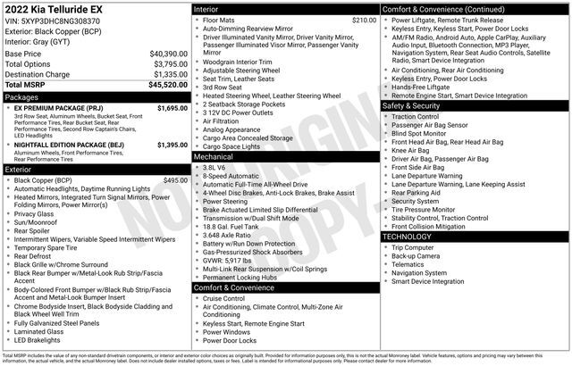 2022 Kia Telluride EX Raleigh NC