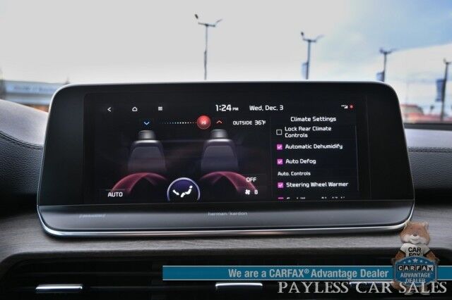 2022 Kia Telluride SX Prestige / Nightfall Pkg / AWD / Auto Start / Heated & Cooled Leather Seats / Heated Steering / NAV / Harmon Kardon / Sunroof / Adaptive Cruise / Lane Depart & Blind Spot / Back Up Cam / 3rd Row / Seats 7 / Tow Pkg / 1-Owner Anchorage AK 2022 Kia Telluride SX Prestige / Nightfall Pkg / AWD / Auto Start / Heated & Cooled Leather Seats / Heated Steering / NAV / Harmon Kardon / Sunroof / Adaptive Cruise / Lane Depart & Blind Spot / Back Up Cam / 3rd Row / Seats 7 / Tow Pkg / 1-Owner Anchorage AK