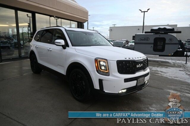 2022 Kia Telluride SX Prestige / Nightfall Pkg / AWD / Auto Start / Heated & Cooled Leather Seats / Heated Steering / NAV / Harmon Kardon / Sunroof / Adaptive Cruise / Lane Depart & Blind Spot / Back Up Cam / 3rd Row / Seats 7 / Tow Pkg / 1-Owner Anchorage AK 2022 Kia Telluride SX Prestige / Nightfall Pkg / AWD / Auto Start / Heated & Cooled Leather Seats / Heated Steering / NAV / Harmon Kardon / Sunroof / Adaptive Cruise / Lane Depart & Blind Spot / Back Up Cam / 3rd Row / Seats 7 / Tow Pkg / 1-Owner Anchorage AK