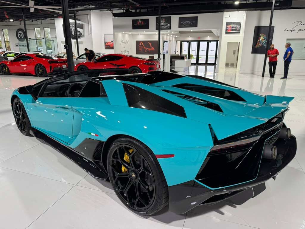 2022 Lamborghini Aventador LP 780-4 Ultimae Roadster,Blu Glauco paint,Ad Personam interior,Sensonum audio system AND MUCH MORE! Fort Lauderdale FL
