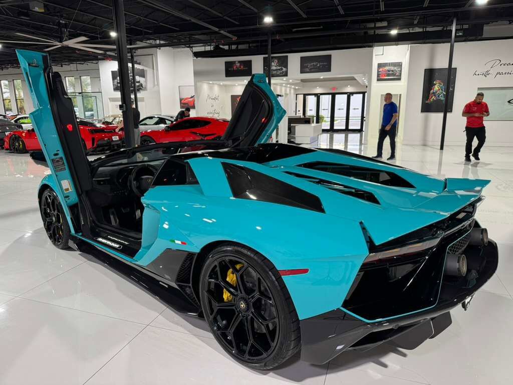 2022 Lamborghini Aventador LP 780-4 Ultimae Roadster,Blu Glauco paint,Ad Personam interior,Sensonum audio system AND MUCH MORE! Fort Lauderdale FL