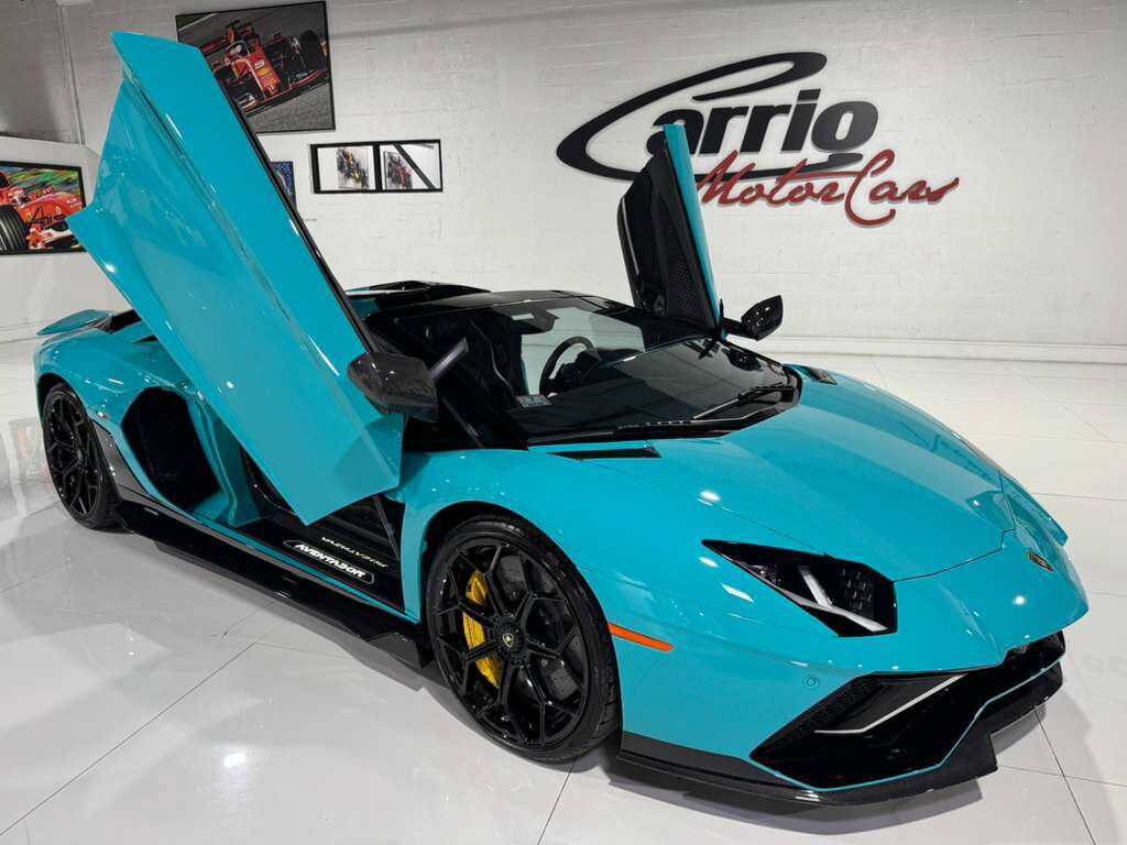 2022 Lamborghini Aventador LP 780-4 Ultimae Roadster,Blu Glauco paint,Ad Personam interior,Sensonum audio system AND MUCH MORE! Fort Lauderdale FL