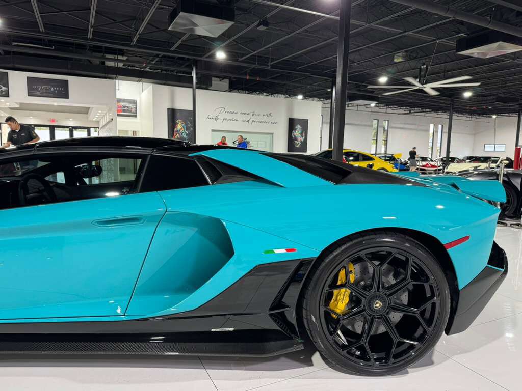 2022 Lamborghini Aventador LP 780-4 Ultimae Roadster,Blu Glauco paint,Ad Personam interior,Sensonum audio system AND MUCH MORE! Fort Lauderdale FL
