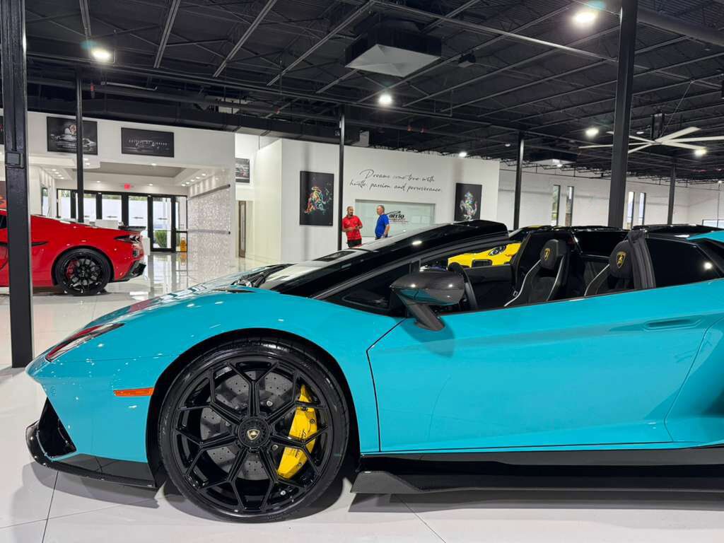 2022 Lamborghini Aventador LP 780-4 Ultimae Roadster,Blu Glauco paint,Ad Personam interior,Sensonum audio system AND MUCH MORE! Fort Lauderdale FL
