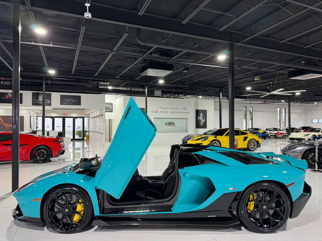 2022 Lamborghini Aventador LP 780-4 Ultimae Roadster,Blu Glauco paint,Ad Personam interior,Sensonum audio system AND MUCH MORE! Fort Lauderdale FL