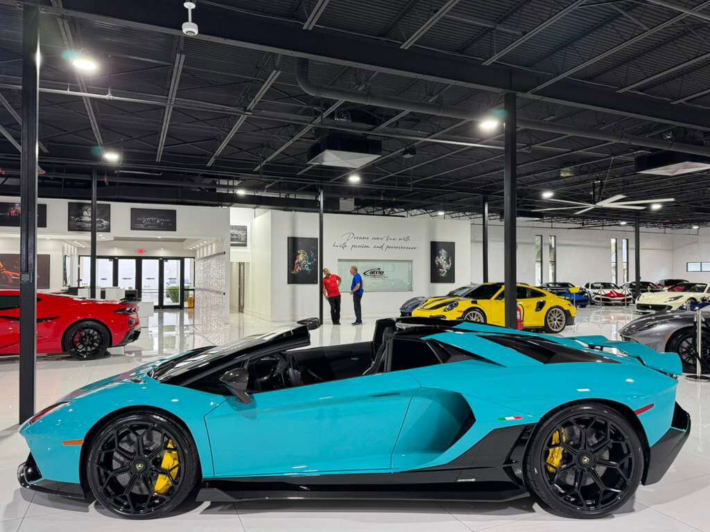 2022 Lamborghini Aventador LP 780-4 Ultimae Roadster,Blu Glauco paint,Ad Personam interior,Sensonum audio system AND MUCH MORE! Fort Lauderdale FL