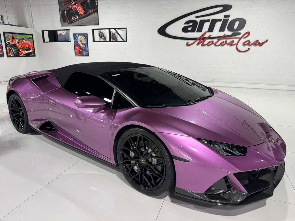 2022 Lamborghini Huracan EVO Spyder RWD SE Viola paint, carbon fiber racing seats AND MUCH MORE!! Fort Lauderdale FL