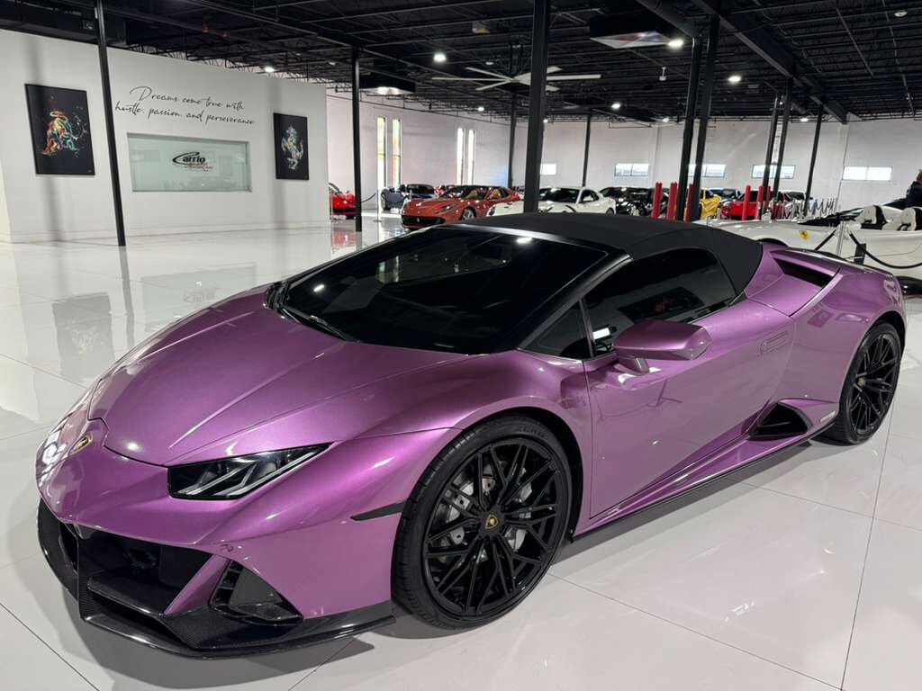 2022 Lamborghini Huracan EVO Spyder RWD SE Viola paint, carbon fiber racing seats AND MUCH MORE!! Fort Lauderdale FL