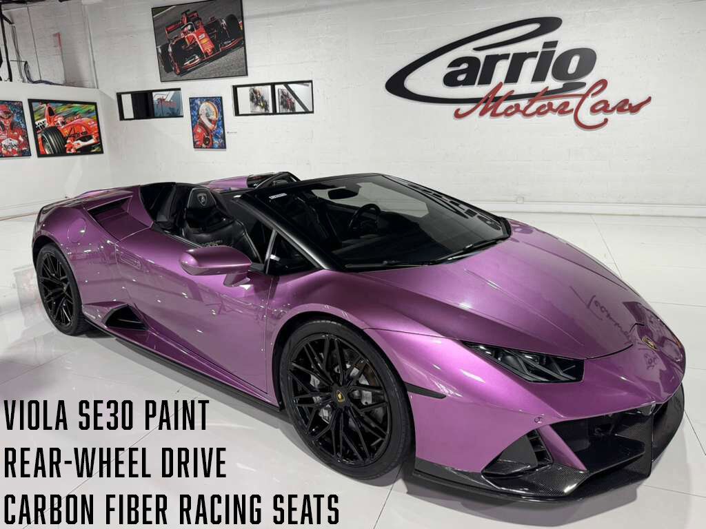2022 Lamborghini Huracan EVO Spyder RWD SE Viola paint, carbon fiber racing seats AND MUCH MORE!!