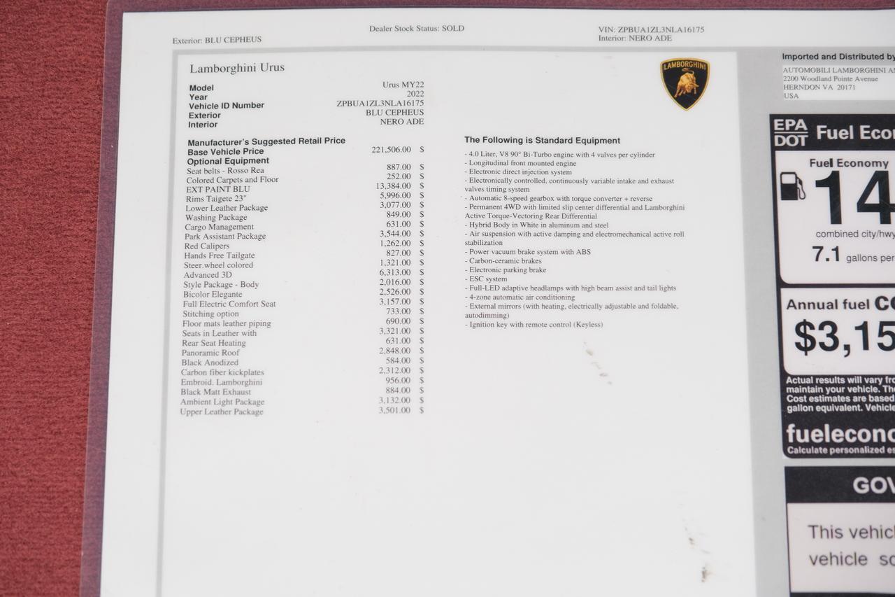 2022 Lamborghini Urus Miami FL