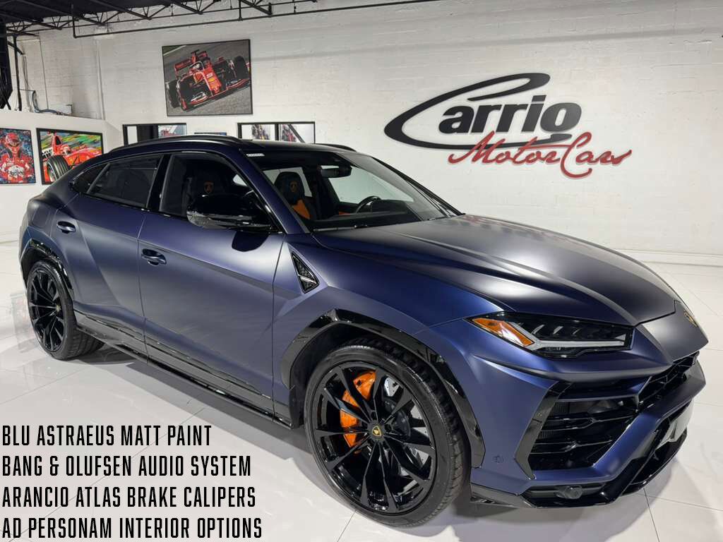 2022 Lamborghini Urus Blu Astraeus Matt paint, Arancio Atlas calipers,Ad Personam interior, Bang & Olufsen system & MORE!! Fort Lauderdale FL