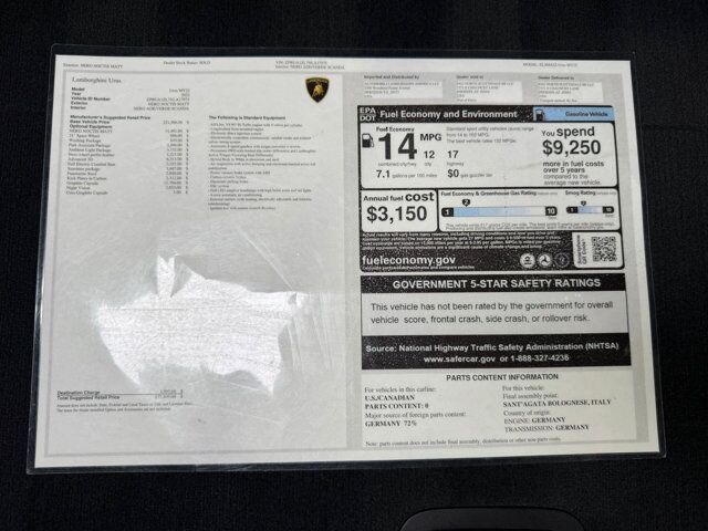 2022 Lamborghini Urus Graphite Capsule, Nero Noctus Matt paint, Bang & Olufsen audio AND MUCH MORE!! Fort Lauderdale FL