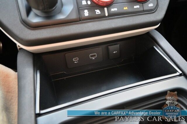 2022 Land Rover Defender 110 STANDARD / AWD / Cold Climate Pkg / Heated Cloth Seats / Heated Steering Wheel / Lane Watch & Blind Spot Alert / Navigation / Apple CarPlay & Android Auto / 360 Camera / Roof Rack / Block Heater / Tow Pkg Anchorage AK