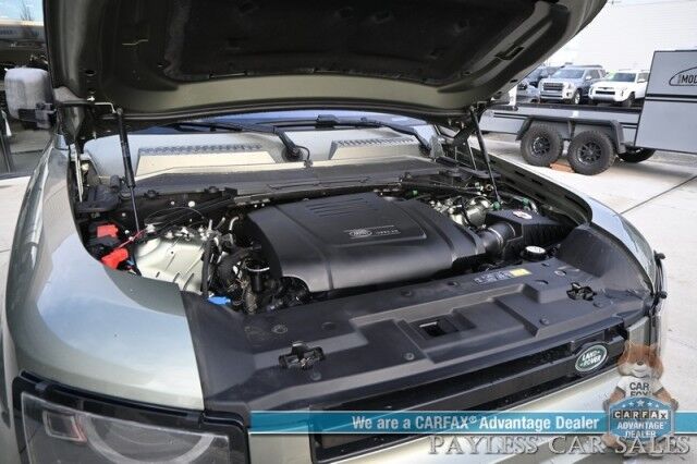 2022 Land Rover Defender 110 STANDARD / AWD / Cold Climate Pkg / Heated Cloth Seats / Heated Steering Wheel / Lane Watch & Blind Spot Alert / Navigation / Apple CarPlay & Android Auto / 360 Camera / Roof Rack / Block Heater / Tow Pkg Anchorage AK