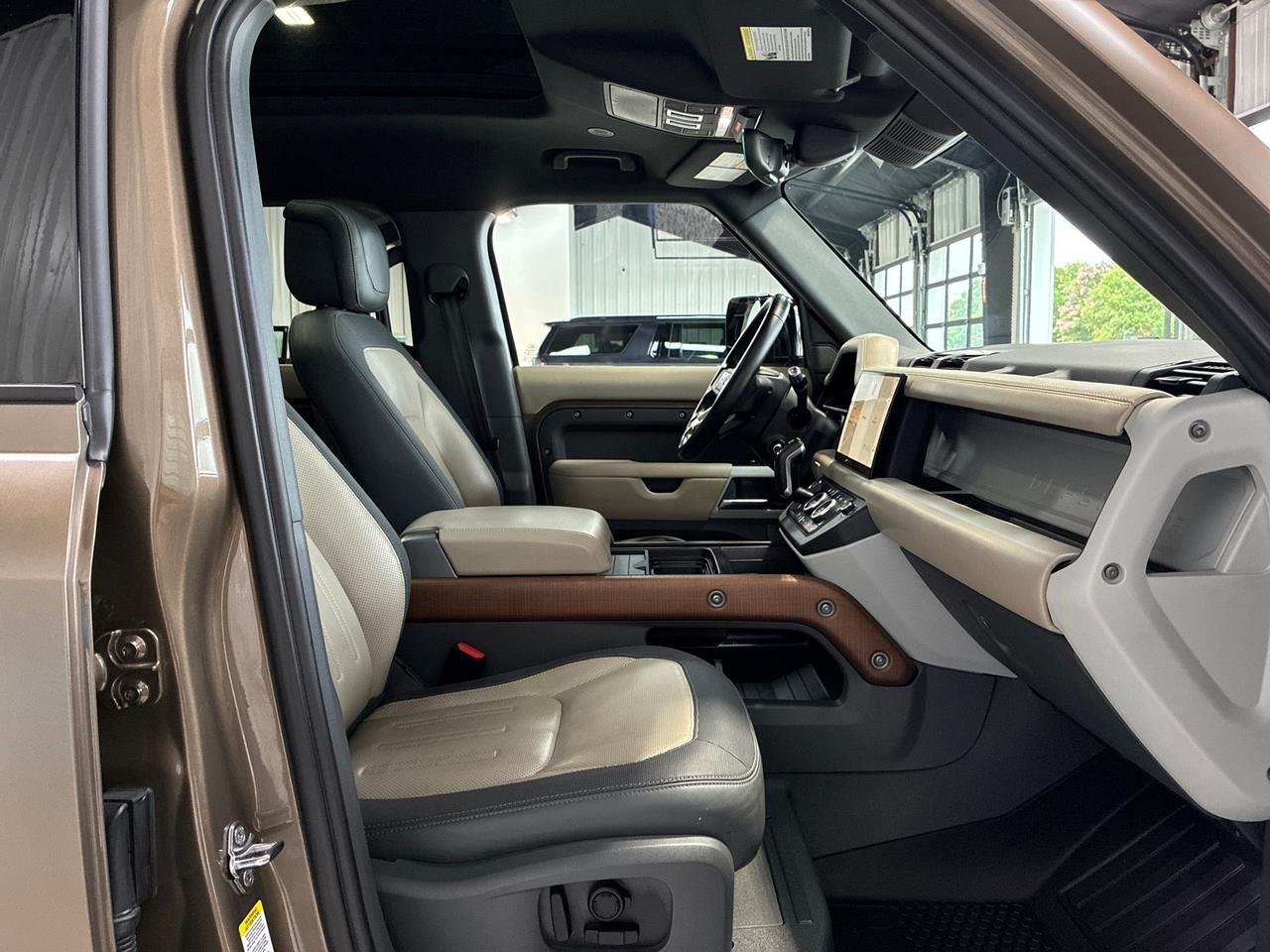 2022 Land Rover Defender X-Dynamic HSE, Satin Wrap, 22in Wheel, Black Contrast Roof, 11.4in Screen Houston TX