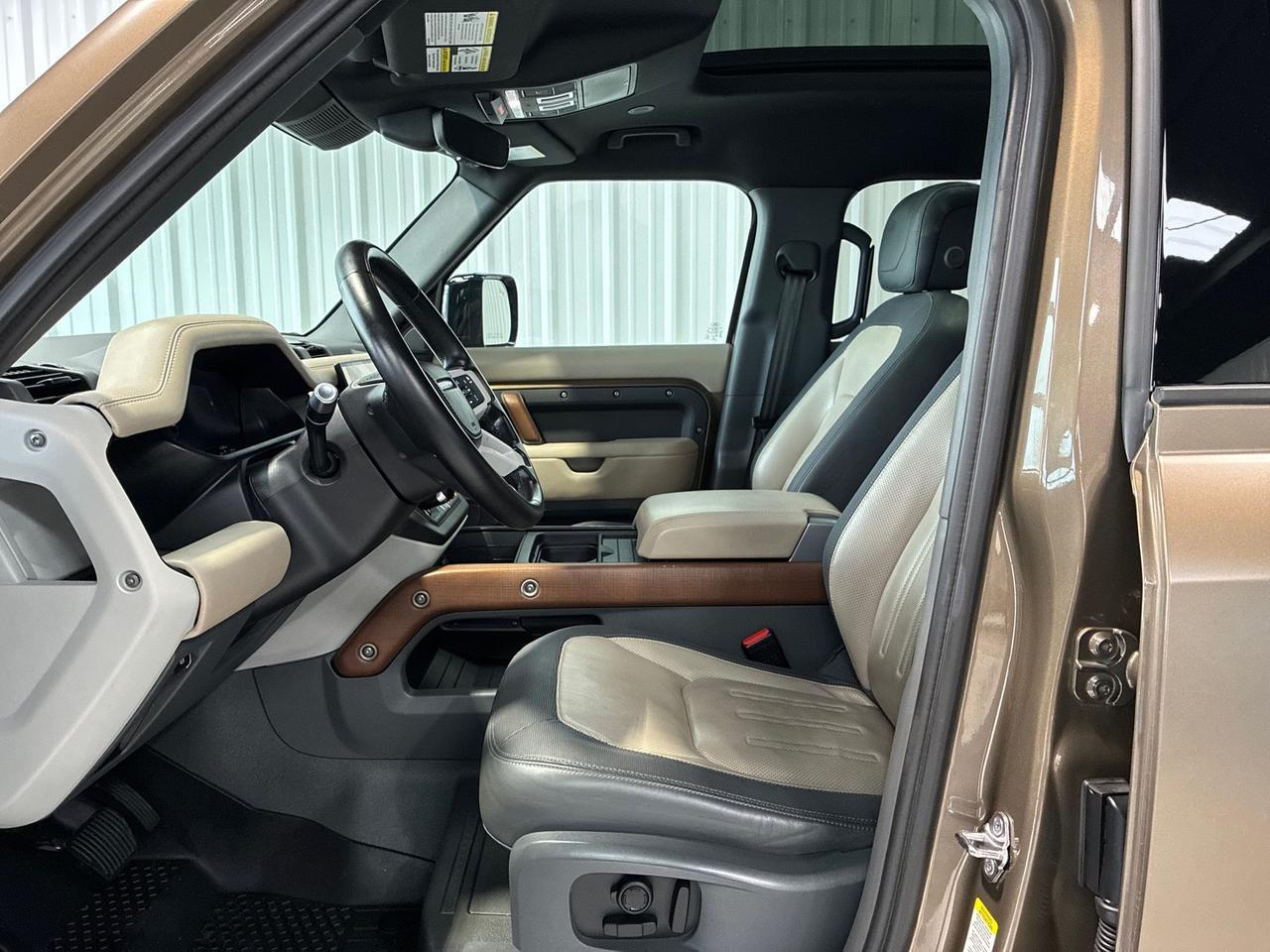 2022 Land Rover Defender X-Dynamic HSE, Satin Wrap, 22in Wheel, Black Contrast Roof, 11.4in Screen Houston TX