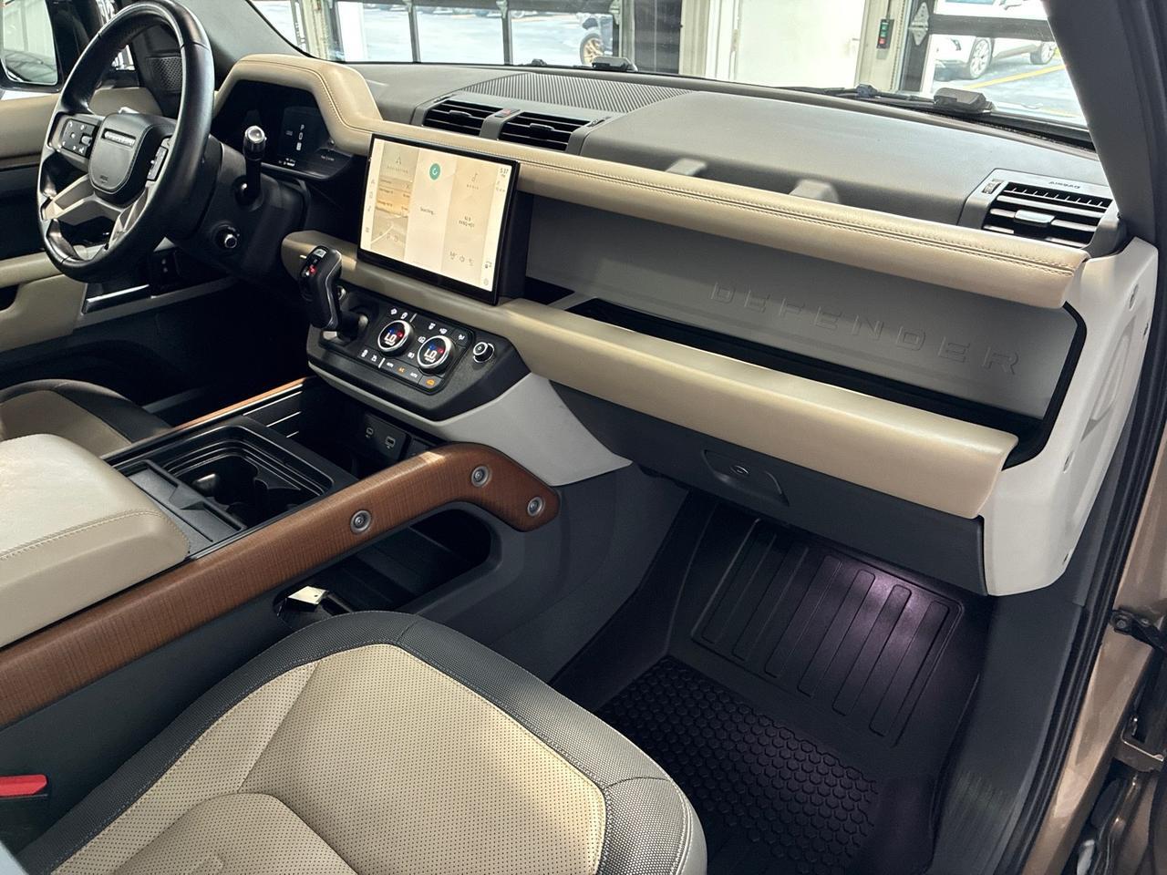 2022 Land Rover Defender X-Dynamic HSE, Satin Wrap, 22in Wheel, Black Contrast Roof, 11.4in Screen Houston TX
