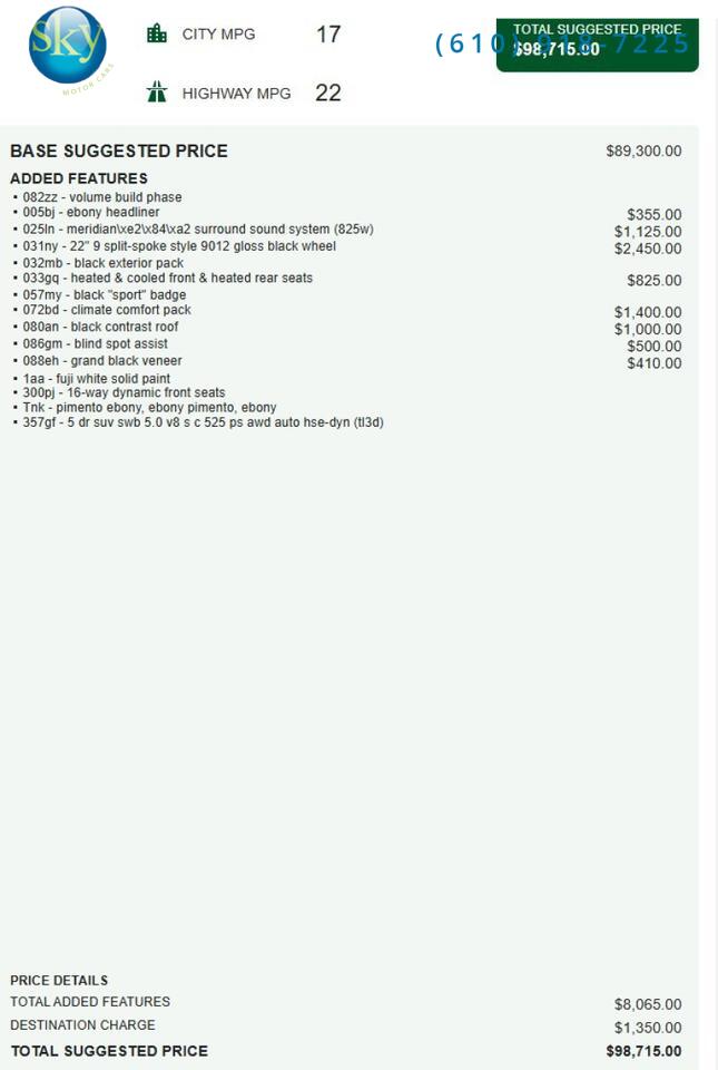 2022 Land Rover Range Rover Sport HSE Dynamic V8 Supercharged West Chester PA