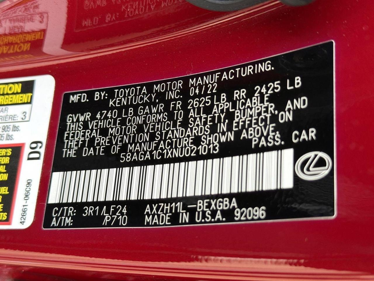 2022 Lexus ES 300h F SPORT San Antonio TX