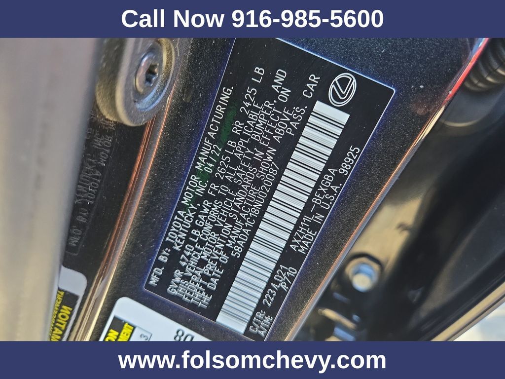 2022 Lexus ES 300h Folsom CA