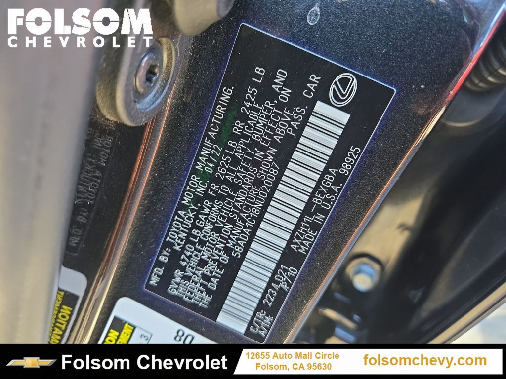 2022 Lexus ES 300h Folsom CA