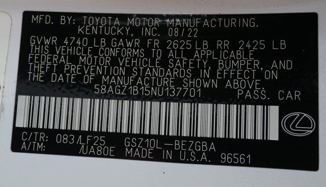 2022 Lexus ES 350 F SPORT San Juan TX