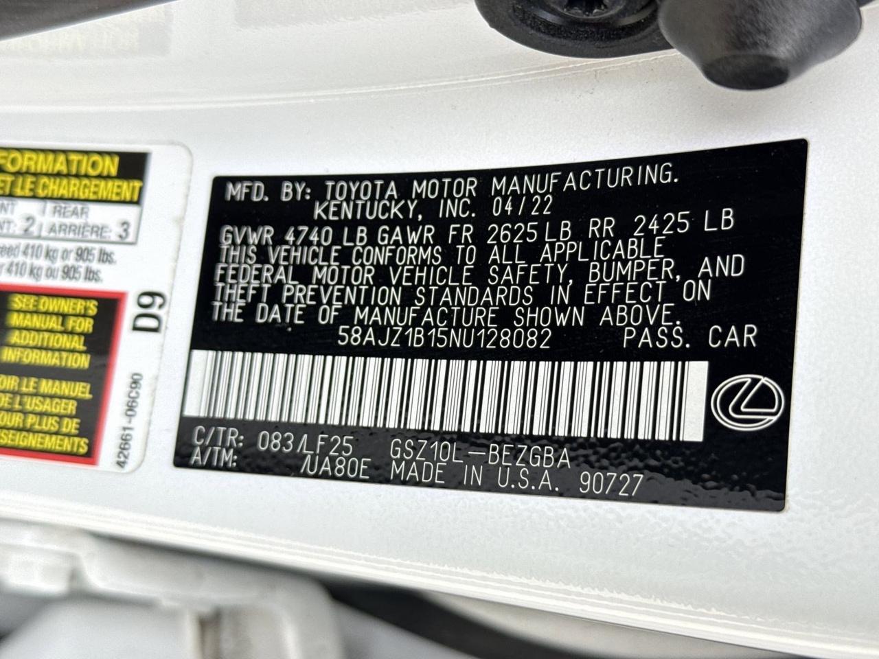 2022 Lexus ES 350 F SPORT San Antonio TX