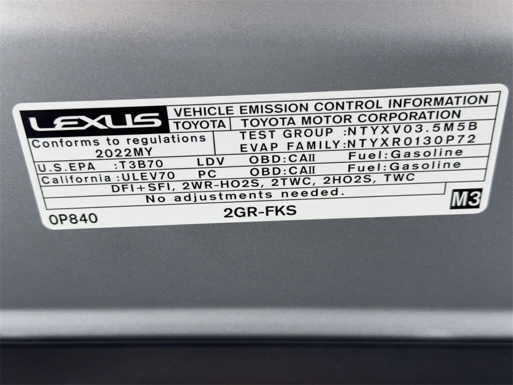 2022 Lexus ES 350 F Sport NAV,CAM,SUNROOF,CLMT STS,BLIND SPOT Plano TX