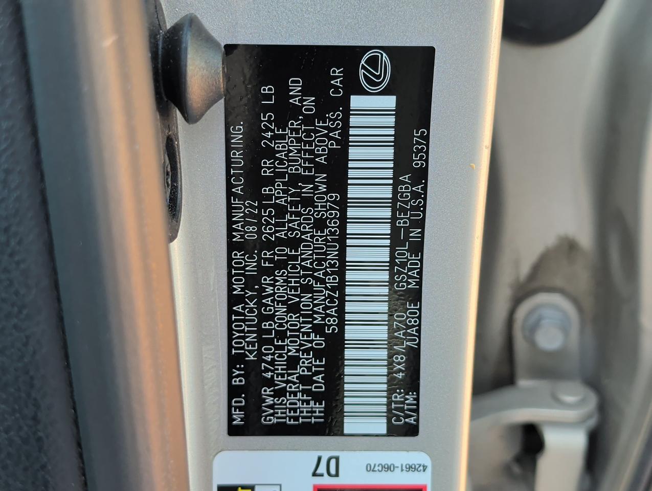 2022 Lexus ES 350 San Juan TX