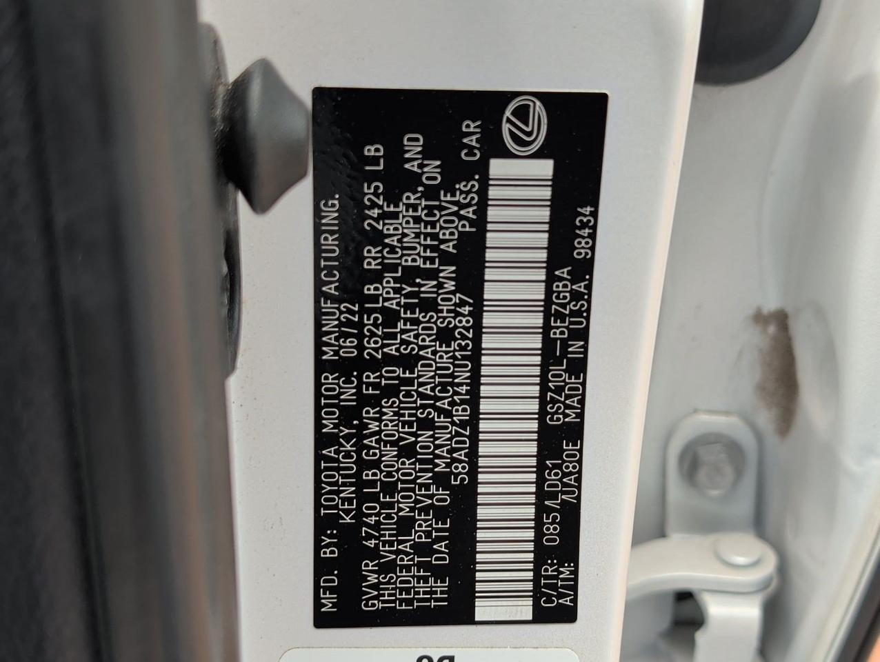 2022 Lexus ES 350 San Juan TX