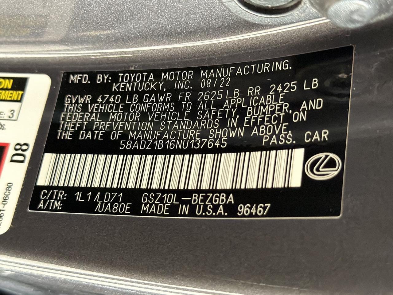 2022 Lexus ES 350 San Antonio TX