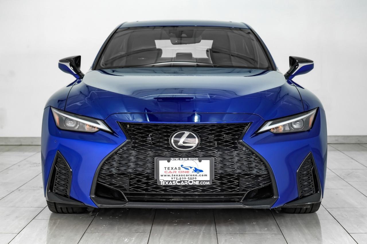 2022 Lexus IS 350 F SPORT AWD LEXUS SAFETY SYSTEM BLIND SPOT INTUITIVE PARKING ASSIST SUNROOF LEATHER SEATS