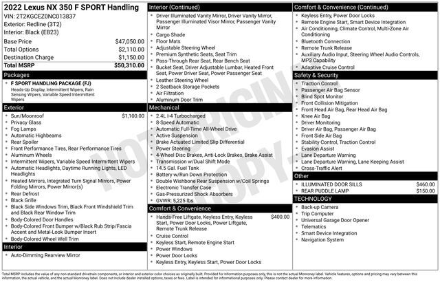 2022 Lexus NX 350 F SPORT Handling Raleigh NC