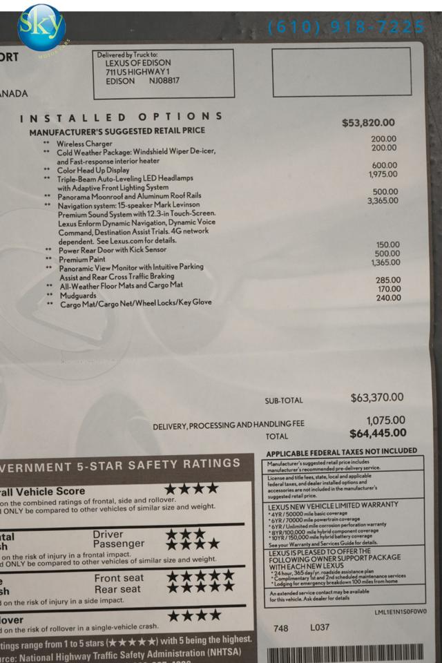 2022 Lexus RX 450h AWD F SPORT Handling West Chester PA