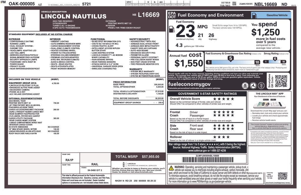 2022 Lincoln Nautilus Reserve Tucson AZ