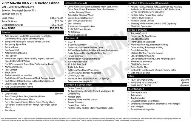 2022 MAZDA CX-5 2.5 S Carbon Edition Raleigh NC