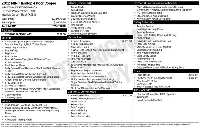 2022 MINI Cooper Oxford Edition Raleigh NC