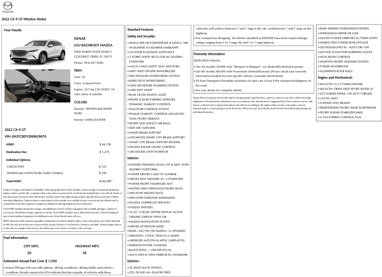 2022 Mazda CX-9 Grand Touring Knoxville TN